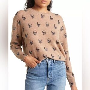 NWT 360 Skull Cashmere Taliah Skull Cashmere  Knit Pullover
